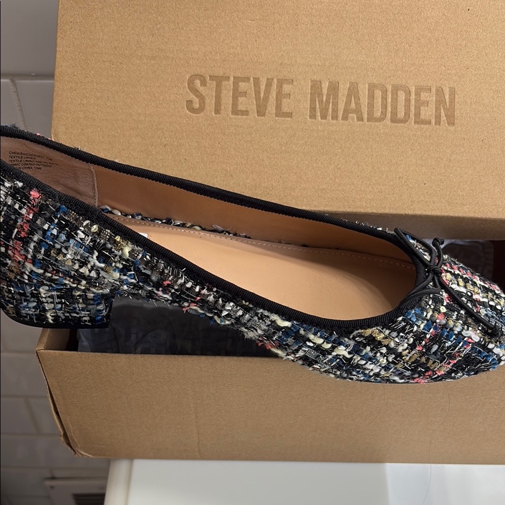 Steve Madden Women's Multicolor Tweed Flats
